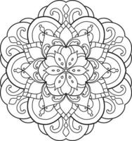 vecteur gratuit de mandalas de fleurs rondes blanches