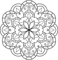 vecteur gratuit de mandalas de fleurs rondes blanches