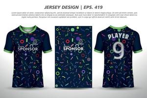 maillot de football football design sublimation sport t shirt design collection de vecteurs premium pour la course, le cyclisme, les jeux, le motocross vecteur