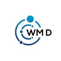 création de logo de technologie de lettre wmd sur fond blanc. wmd creative initiales lettre il logo concept. conception de lettre wmd. vecteur