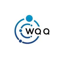 création de logo de technologie de lettre wqq sur fond blanc. wqq initiales créatives lettre il logo concept. conception de lettre wqq. vecteur