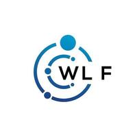 création de logo de technologie de lettre wlf sur fond blanc. wlf creative initiales lettre il logo concept. conception de lettre wlf. vecteur