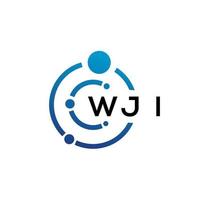 création de logo de technologie de lettre wji sur fond blanc. wji initiales créatives lettre il concept de logo. conception de lettre wji. vecteur