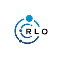 création de logo de technologie de lettre rlo sur fond blanc. rlo creative initiales lettre il logo concept. conception de lettre rlo. vecteur