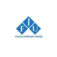 création de logo de lettre fju sur fond blanc. concept de logo de lettre initiales créatives fju. conception de lettre fju. vecteur