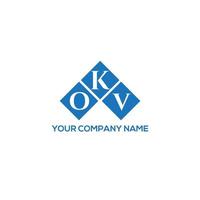 concept de logo de lettre initiales créatives okv. okv lettre design.okv lettre logo design sur fond blanc. concept de logo de lettre initiales créatives okv. conception de lettre okv. vecteur