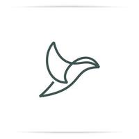 vecteur de ligne oiseau abstrait logo