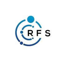 création de logo de technologie de lettre rfs sur fond blanc. rfs creative initiales lettre il logo concept. conception de lettre rfs. vecteur