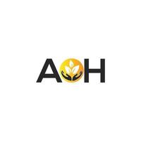 conception de lettre aoh. création de logo de lettre aoh sur fond blanc. aoh concept de logo de lettre initiales créatives. conception de lettre aoh. création de logo de lettre aoh sur fond blanc. un vecteur