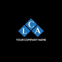 création de logo de lettre lca sur fond noir. concept de logo de lettre initiales créatives lca. conception de lettre lca. vecteur