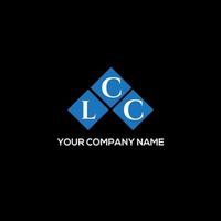 création de logo de lettre lcc sur fond noir. concept de logo de lettre initiales créatives lcc. conception de lettre lcc. vecteur