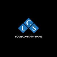 création de logo de lettre lcs sur fond noir. concept de logo de lettre initiales créatives lcs. conception de lettre lcs. vecteur