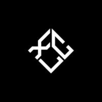 création de logo de lettre xcl sur fond noir. concept de logo de lettre initiales créatives xcl. conception de lettre xcl. vecteur