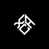 création de logo de lettre xac sur fond noir. concept de logo de lettre initiales créatives xac. conception de lettre xac. vecteur