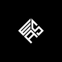 création de logo de lettre wsa sur fond noir. concept de logo de lettre initiales créatives wsa. conception de lettre wsa. vecteur