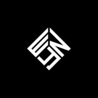 création de logo de lettre wny sur fond noir. wny concept de logo de lettre initiales créatives. conception de lettre wny. vecteur
