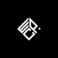 création de logo de lettre wpc sur fond noir. concept de logo de lettre initiales créatives wpc. conception de lettre wpc. vecteur