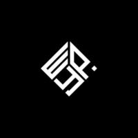 création de logo de lettre wpy sur fond noir. concept de logo de lettre initiales créatives wpy. conception de lettre wpy. vecteur