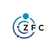 création de logo de technologie de lettre zfc sur fond blanc. zfc creative initiales lettre il logo concept. conception de lettre zfc. vecteur