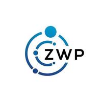 création de logo de technologie de lettre zwp sur fond blanc. zwp creative initiales lettre il logo concept. conception de lettre zwp. vecteur