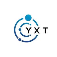 création de logo de technologie de lettre yxt sur fond blanc. yxt initiales créatives lettre il logo concept. conception de lettre yxt. vecteur