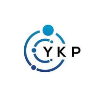 création de logo de technologie de lettre ykp sur fond blanc. ykp creative initiales lettre il concept de logo. conception de lettre ykp. vecteur