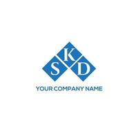 création de logo de lettre skd sur fond blanc. concept de logo de lettre initiales créatives skd. conception de lettre skd. vecteur