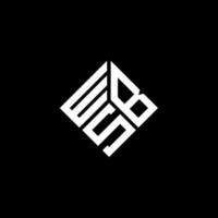 création de logo de lettre wbs sur fond noir. concept de logo de lettre initiales créatives wbs. conception de lettre wbs. vecteur