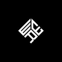 création de logo de lettre wer sur fond noir. wer créatif initiales lettre logo concept. conception de la lettre wer. vecteur