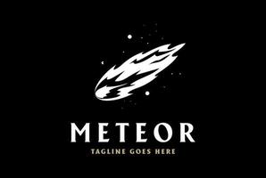 nuit étoile filante météore astéroïde comète logo design vecteur