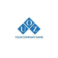 création de logo de lettre uoz sur fond blanc. concept de logo de lettre initiales créatives uoz. conception de lettre uoz. vecteur