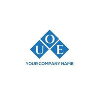 création de logo de lettre uoe sur fond blanc. concept de logo de lettre initiales créatives uoe. conception de lettre uoe. vecteur