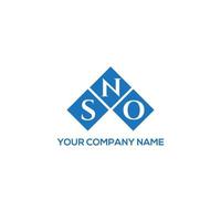 création de logo de lettre sno sur fond blanc. concept de logo de lettre initiales créatives sno. conception de lettre sno. vecteur