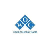 création de logo de lettre woc sur fond blanc. concept de logo de lettre initiales créatives woc. conception de lettre woc. vecteur