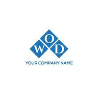 création de logo de lettre wod sur fond blanc. concept de logo de lettre initiales créatives wod. conception de lettre wod. vecteur