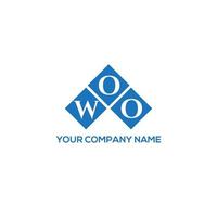 création de logo de lettre woo sur fond blanc. concept de logo de lettre initiales créatives woo. conception de lettre de courtoisie. vecteur