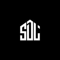création de logo de lettre sdl sur fond noir. concept de logo de lettre initiales créatives sdl. conception de lettre sdl. vecteur