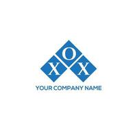 création de logo de lettre xox sur fond blanc. concept de logo de lettre initiales créatives xox. conception de lettre xox. vecteur