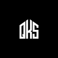 création de logo de lettre qks sur fond noir. concept de logo de lettre initiales créatives qks. conception de lettre qks. vecteur