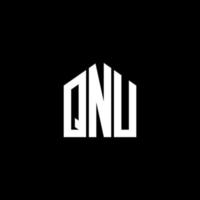 conception de lettre qnu. création de logo de lettre qnu sur fond noir. concept de logo de lettre initiales créatives qnu. conception de lettre qnu. vecteur