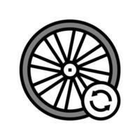 illustration vectorielle de l'icône de couleur d'alignement des roues de vélo vecteur
