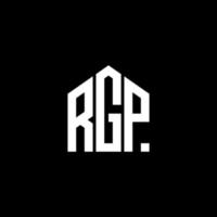 création de logo de lettre rgp sur fond noir. concept de logo de lettre initiales créatives rgp. conception de lettre rgp. vecteur