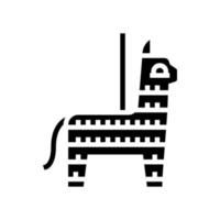 pinata mexicain glyphe icône illustration vectorielle vecteur