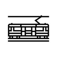 illustration vectorielle de l'icône de la ligne de tramway du cercle de la ville vecteur