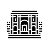 bâtiment historique de carthage glyphe icône illustration vectorielle vecteur