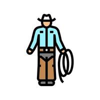 cowboy western man couleur icône illustration vectorielle vecteur