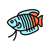 illustration vectorielle d'icône de couleur de poisson gourami vecteur