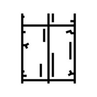 Illustration vectorielle de l'icône de la ligne de route en béton de ciment vecteur