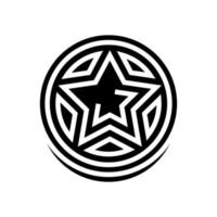 illustration vectorielle d'icône de glyphe de récompense de jeu d'étoile d'or vecteur