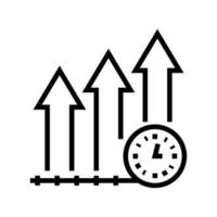 croissance productivité ligne icône illustration vectorielle signe vecteur